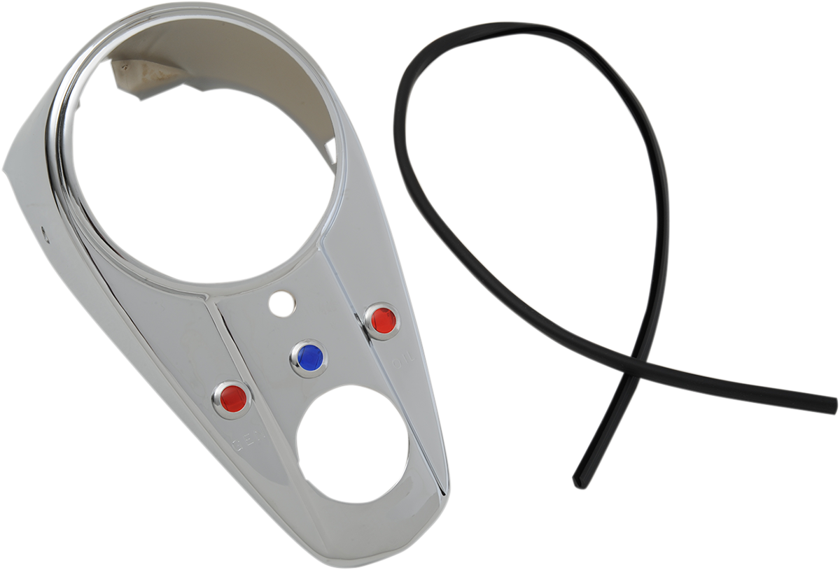 DRAG SPECIALTIES Three-Light Dash Cover - Chrome