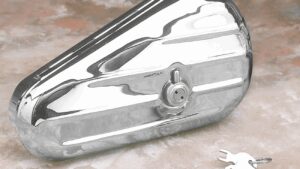 DRAG SPECIALTIES Left Teardrop Toolbox - Chrome