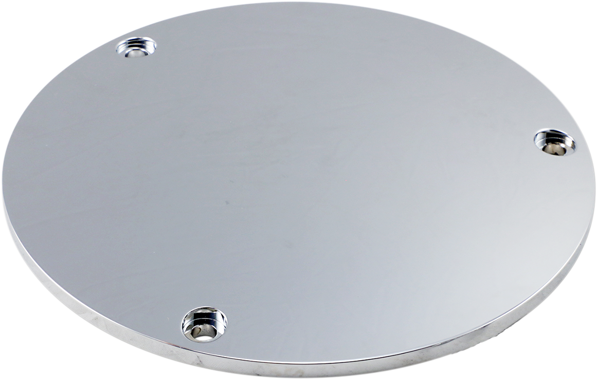 DRAG SPECIALTIES Derby Cover - Split Skull - 3 Hole - Black w/Chrome Skull - '70-'98 Big Twin - Image 2