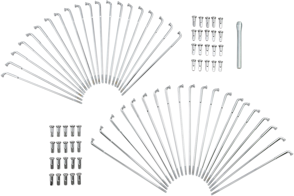 DRAG SPECIALTIES Spoke Set - Drop Center - Front/Rear - Chrome - 16"