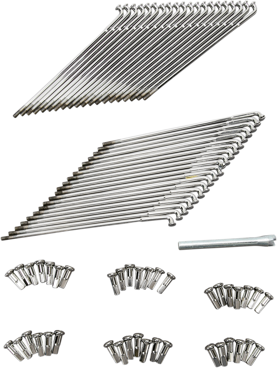 DRAG SPECIALTIES Spoke Set - Front/Rear - Chrome - 8"