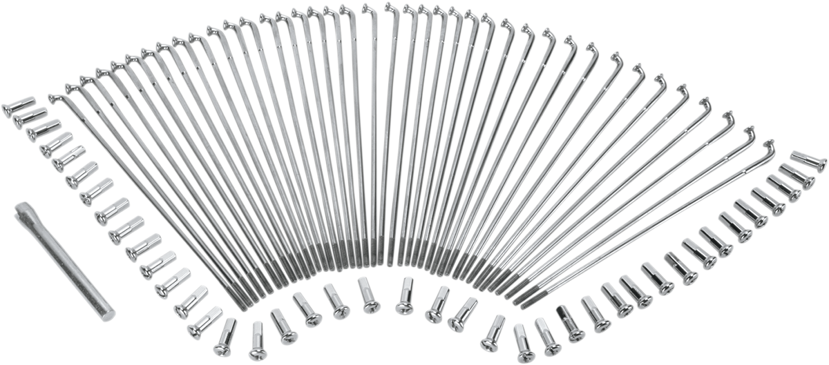 DRAG SPECIALTIES Spoke Set - Drop Center - Front/Rear - Stainless Steel - 16"