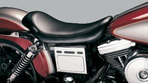 LE PERA Silhouette Solo Seat - Smooth - Black - FXDWG '96-'03
