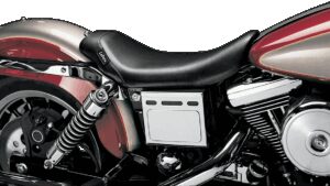 LE PERA Bare Bones Solo Seat - Smooth - Black - FXD '96-'03