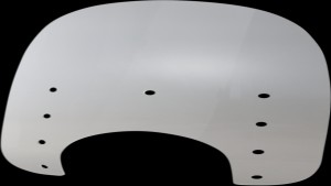 MEMPHIS SHADES 17" SLIM 9" LT. PLAST-CLR