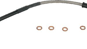 MOOSE OFFROAD Brake Line - Rear - Stainless Steel - Honda CRF450R
