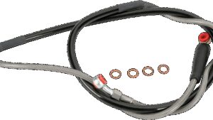 MOOSE OFFROAD Brake Line - Front - Stainless Steel - Yamaha