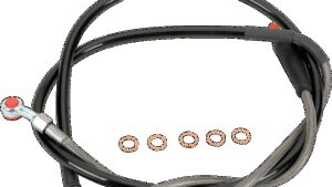 MOOSE OFFROAD Brake Line - Front - Stainless Steel - Yamaha