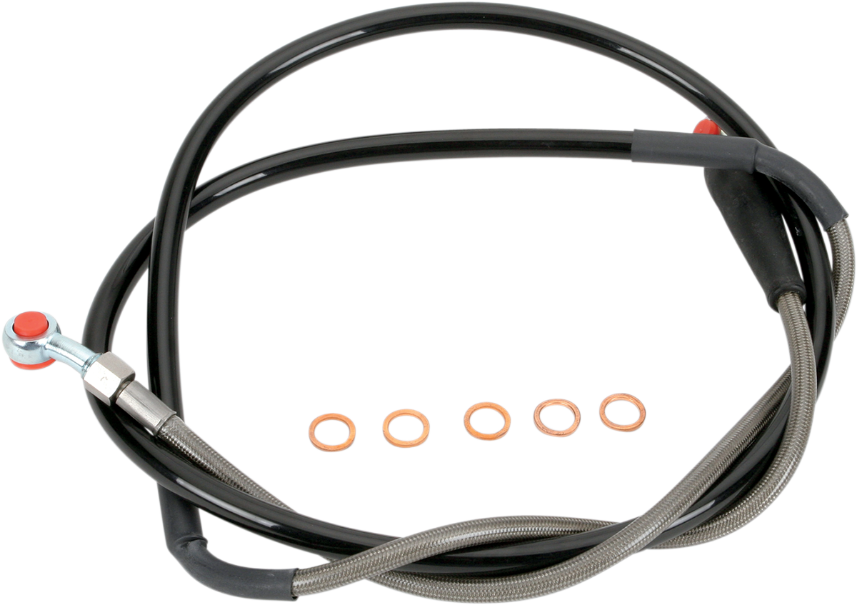 MOOSE OFFROAD Brake Line - Front - Stainless Steel - Yamaha