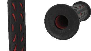 PRO GRIP 724 Dual Density Sportbike Grips - Open Ends - Black/Red