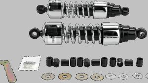 PROGRESSIVE SUSPENSION Shocks - 13" - 412 Cruiser Series - Chrome - Standard/Heavy Duty