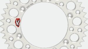 RENTHAL Rear Sprocket - Aluminum - 46 Tooth - Silver - Yamaha/Honda