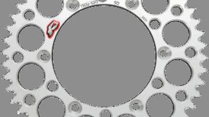 RENTHAL Rear Sprocket - Aluminum - 50 Tooth - Silver - Yamaha/Honda