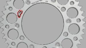 RENTHAL Rear Sprocket - Aluminum - 49 Tooth - Silver - Honda