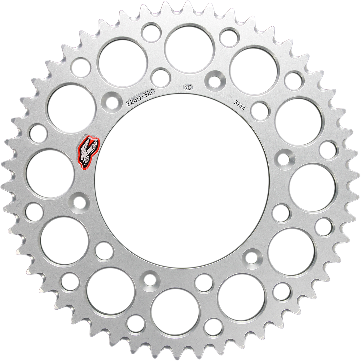 RENTHAL Rear Sprocket - Aluminum - 50 Tooth - Silver - Gas Gas/Husqvarna/Husaberg/KTM