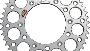 RENTHAL Rear Sprocket - Aluminum - 52 Tooth - Silver - Gas Gas/Husqvarna/Husaberg/KTM