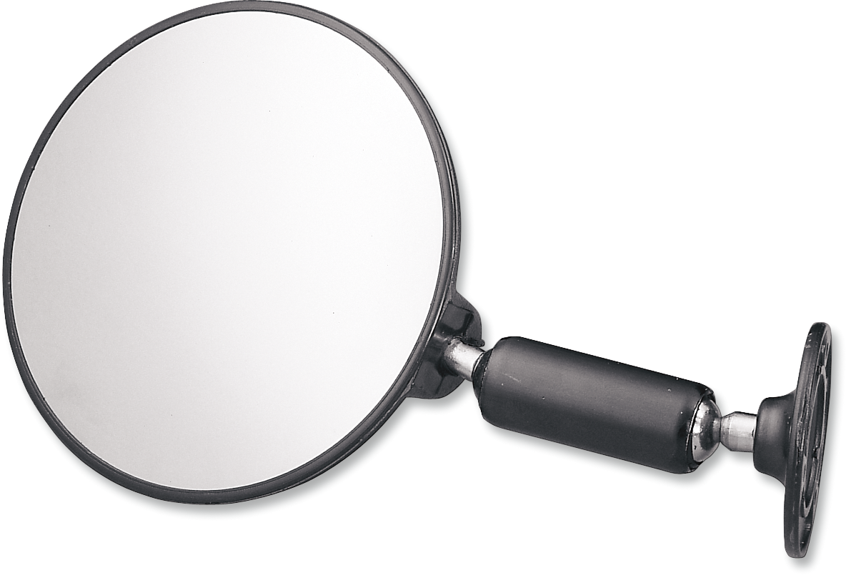 PARTS UNLIMITED Mirror - Rear View - Adjustable - Round - Black