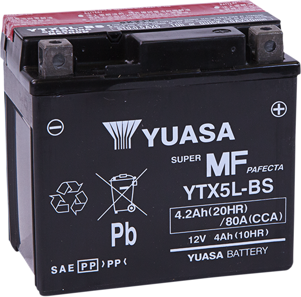 YUASA AGM Battery - YTX5L-BS - .24 L