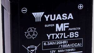 YUASA AGM Battery - YTX7L-BS - .33 L