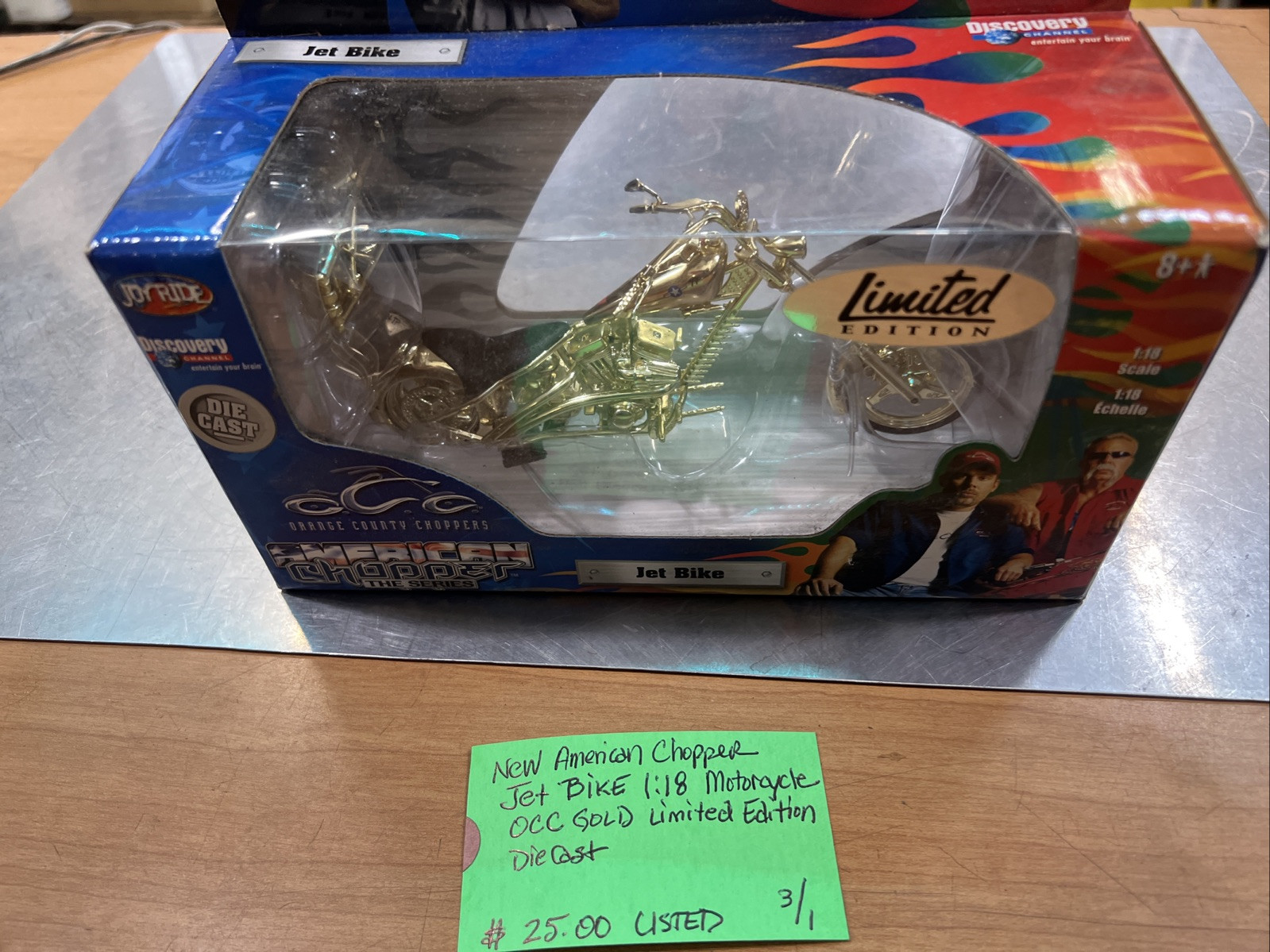 American Chopper Jet Bike 1:18 Motorcycle OCC Gold Limited