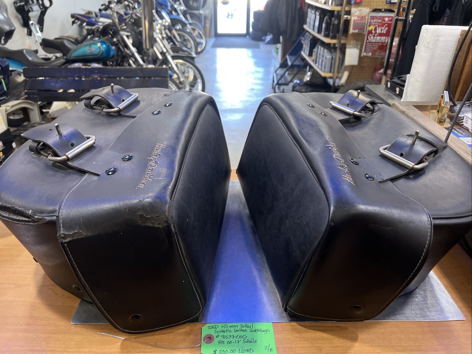 Harley Davidson oem Softail Synthetic Leather Saddlebags