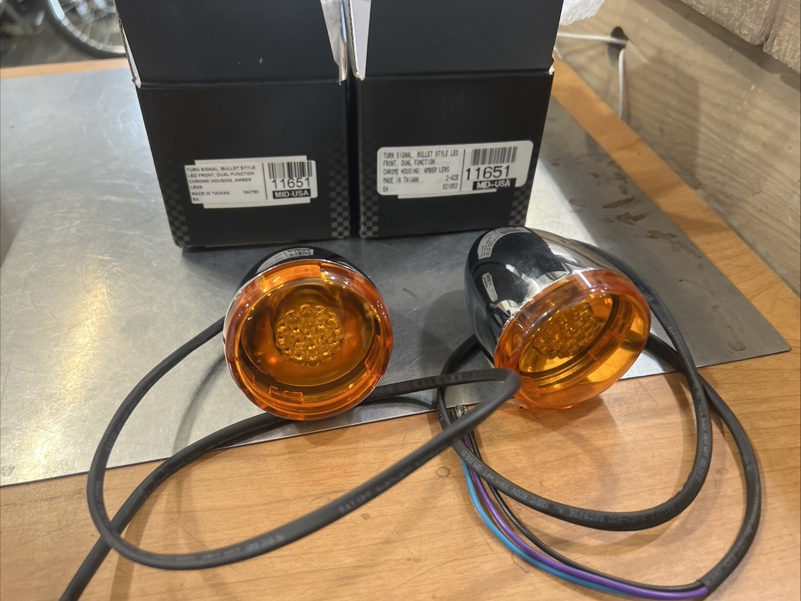 Chrome LED Front Turn Signals #11651 | Knobtown Cycle