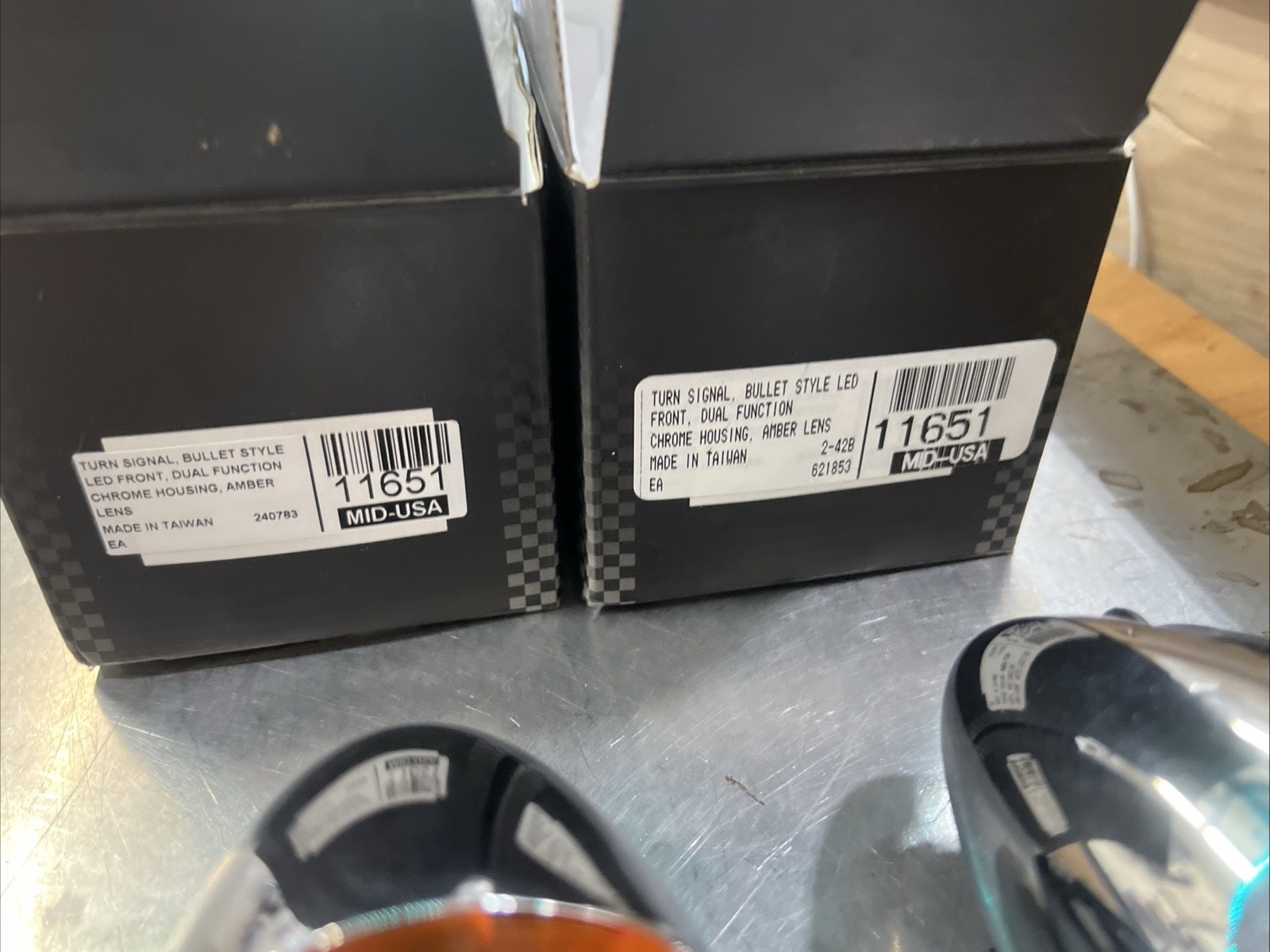 Chrome LED Front Turn Signals #11651 | Knobtown Cycle