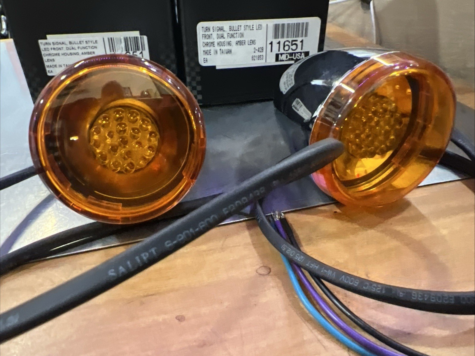 Chrome LED Front Turn Signals #11651 | Knobtown Cycle