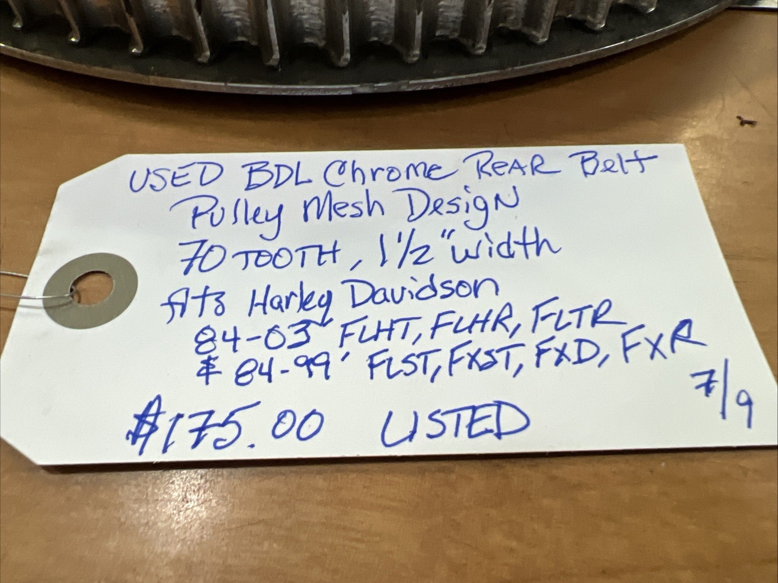 BDL Chrome Rear Belt Pulley Mesh Design | Knobtown Cycle