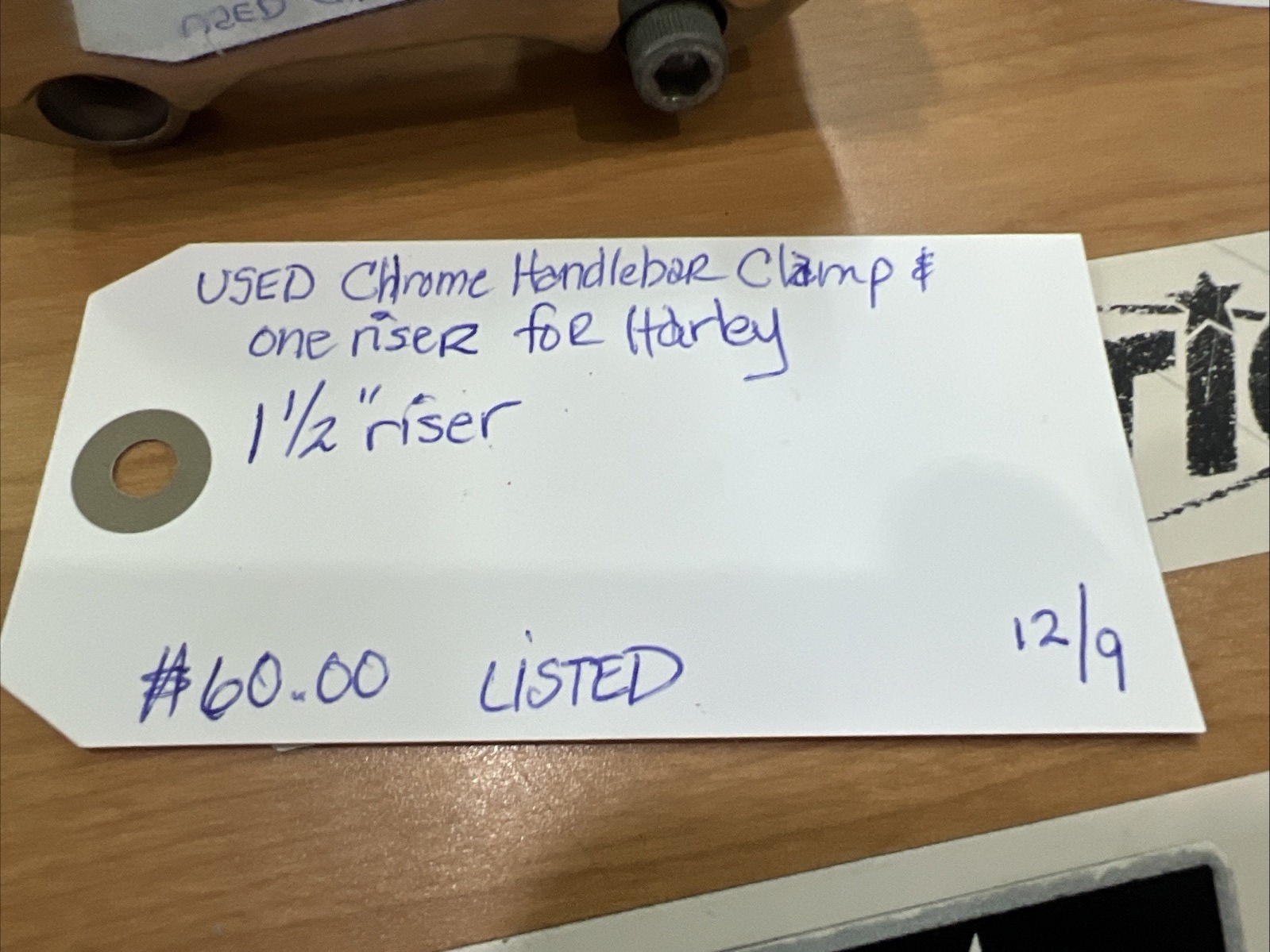 Chrome Handlebar Clamp & Riser For Harley  | Knobtown Cycle