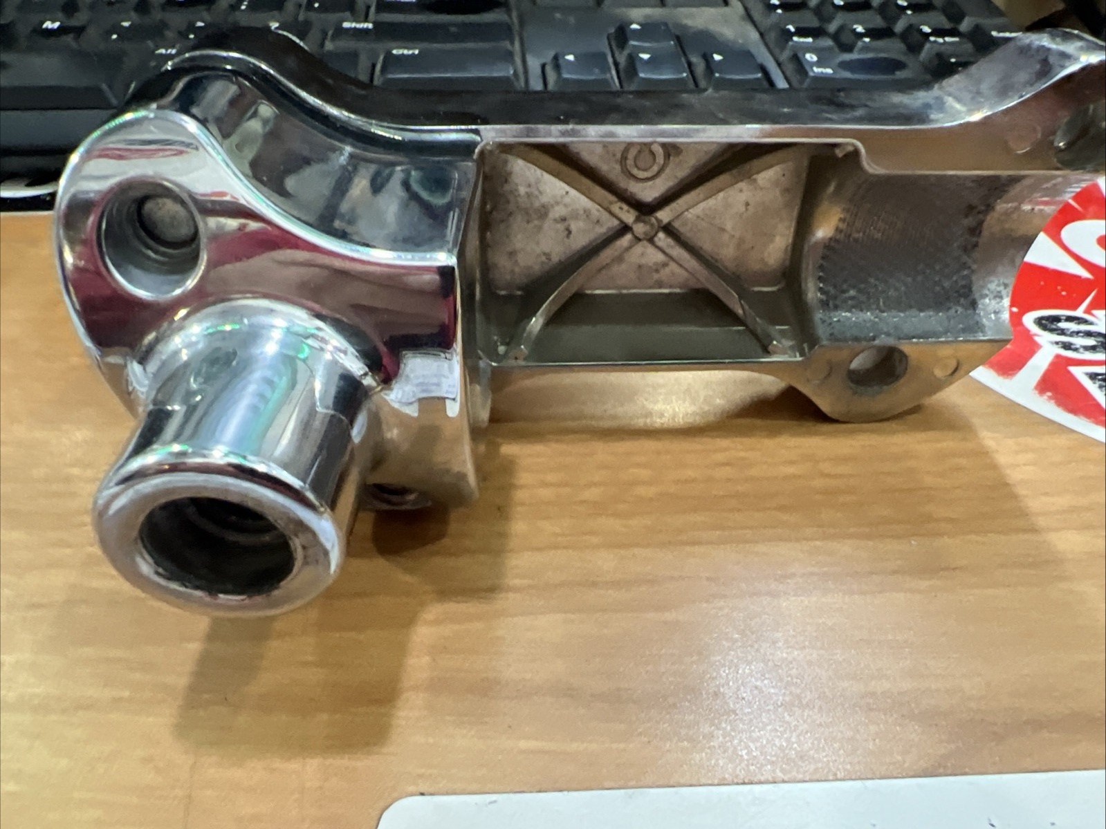 Chrome Handlebar Clamp & Riser For Harley  | Knobtown Cycle