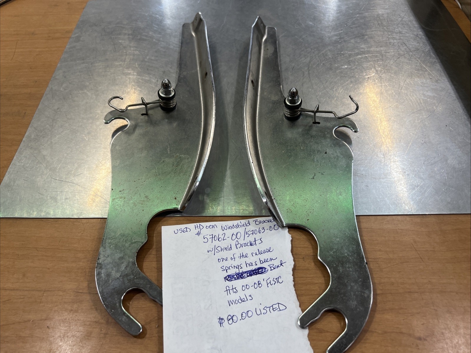 Harley Davidson oem Windshield Brackets #57062-00/57063-00