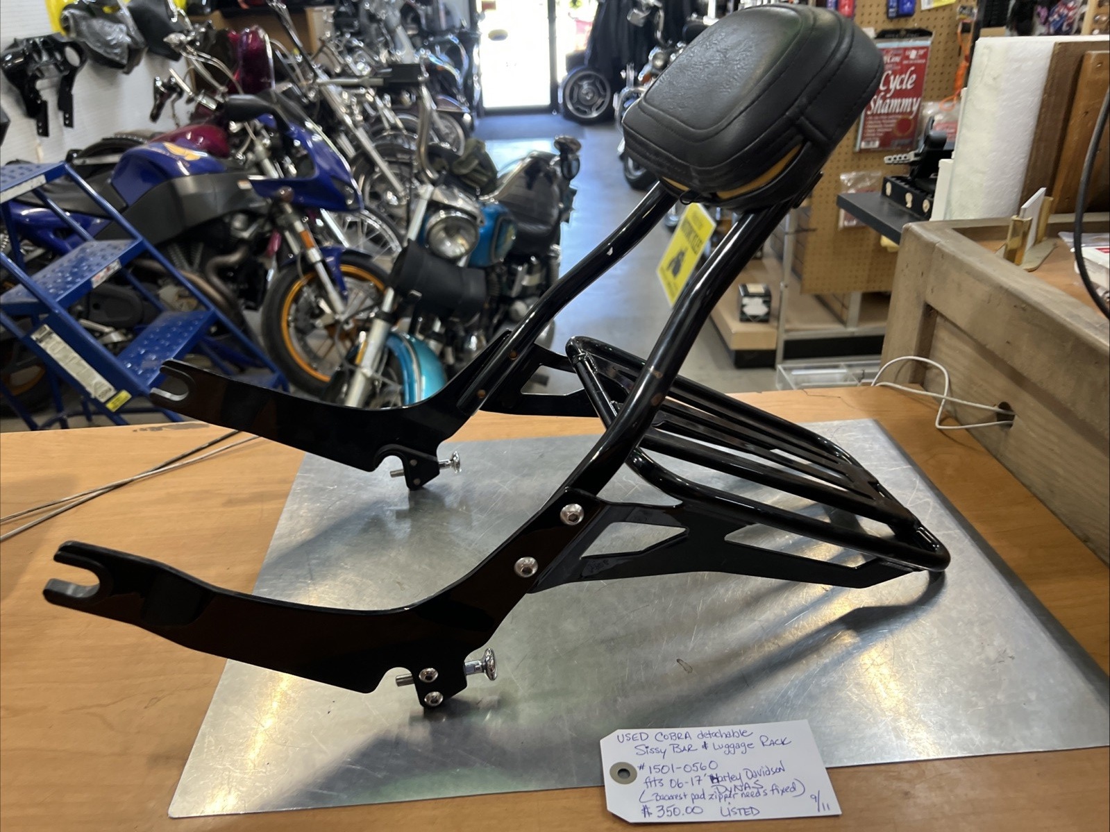 Detachable Sissy Bar & Luggage Rack #1501-0560