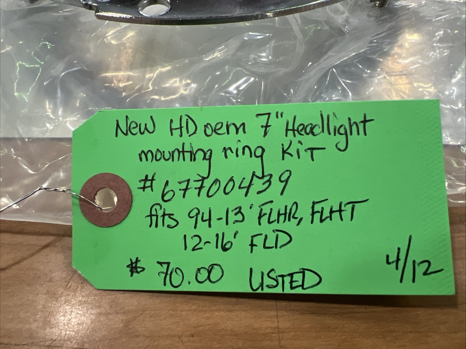 Harley Davidson oem 7” Headlight Mounting Ring Kit