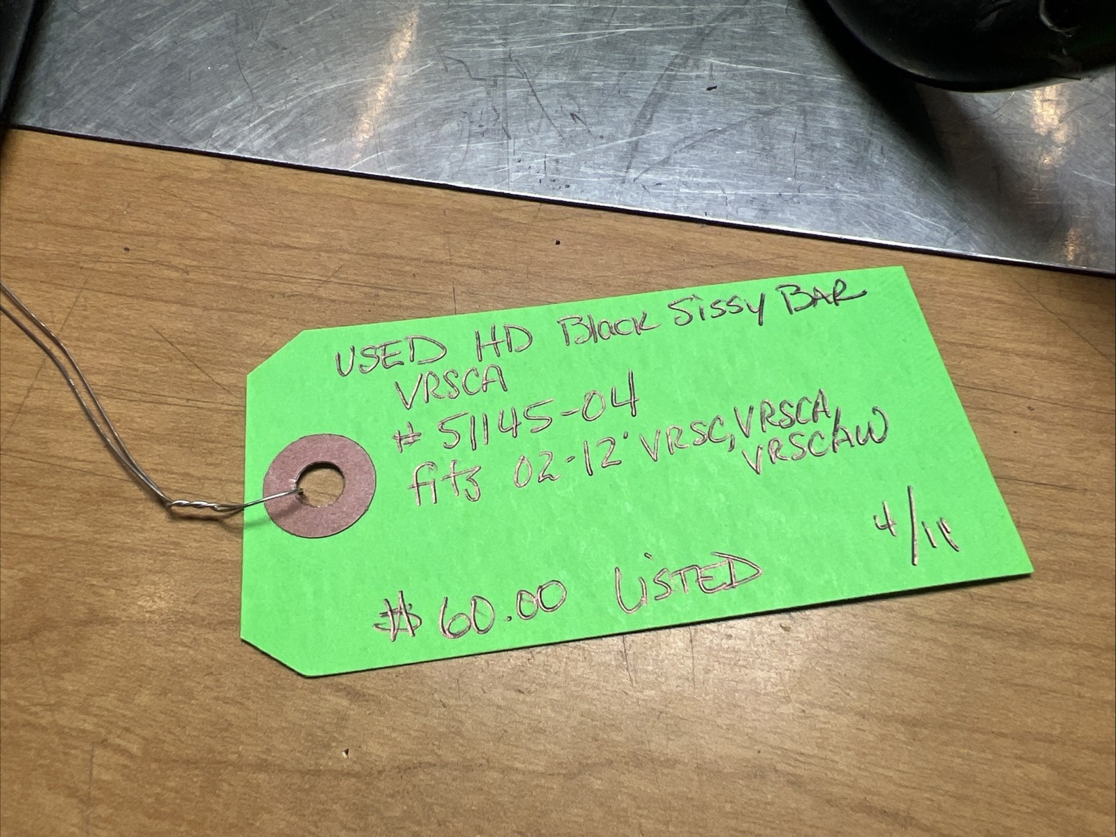 Harley Davidson Black Sissy Bar VRSC #51145-04