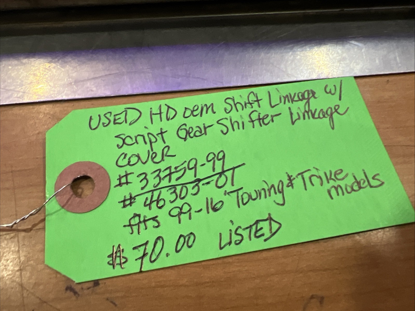 Harley Davidson oem Shift Linkage W/Script Gear Shifter