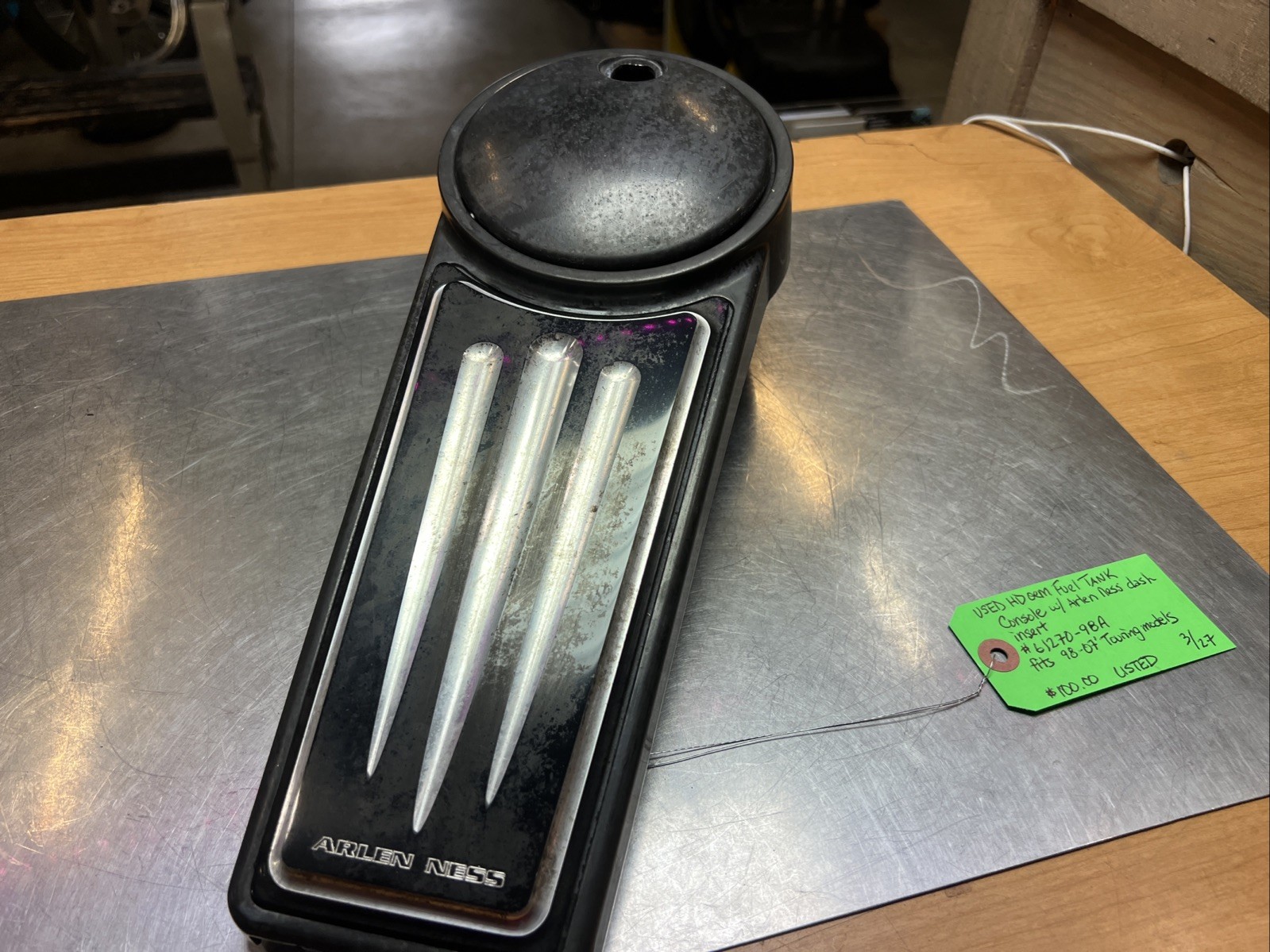 Harley Davidson oem Fuel Tank Console W/Arlen Ness Dash