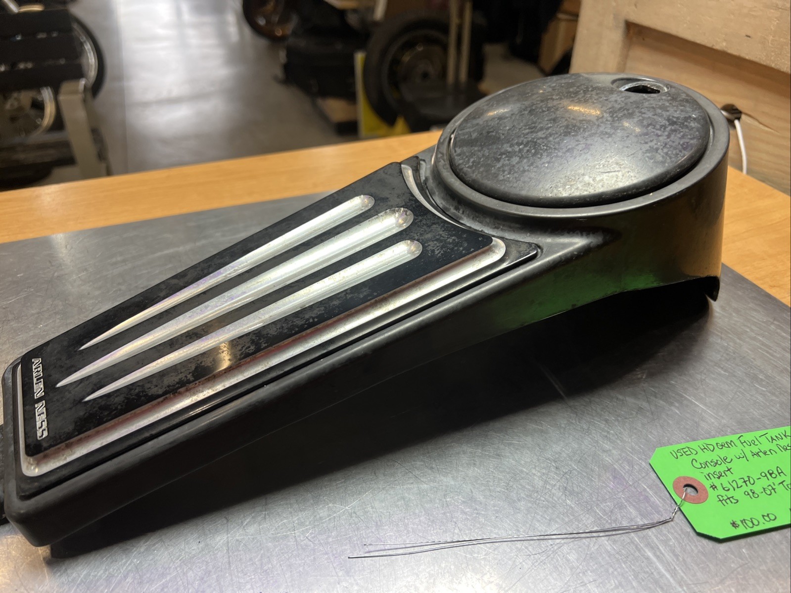 Harley Davidson oem Fuel Tank Console W/Arlen Ness Dash