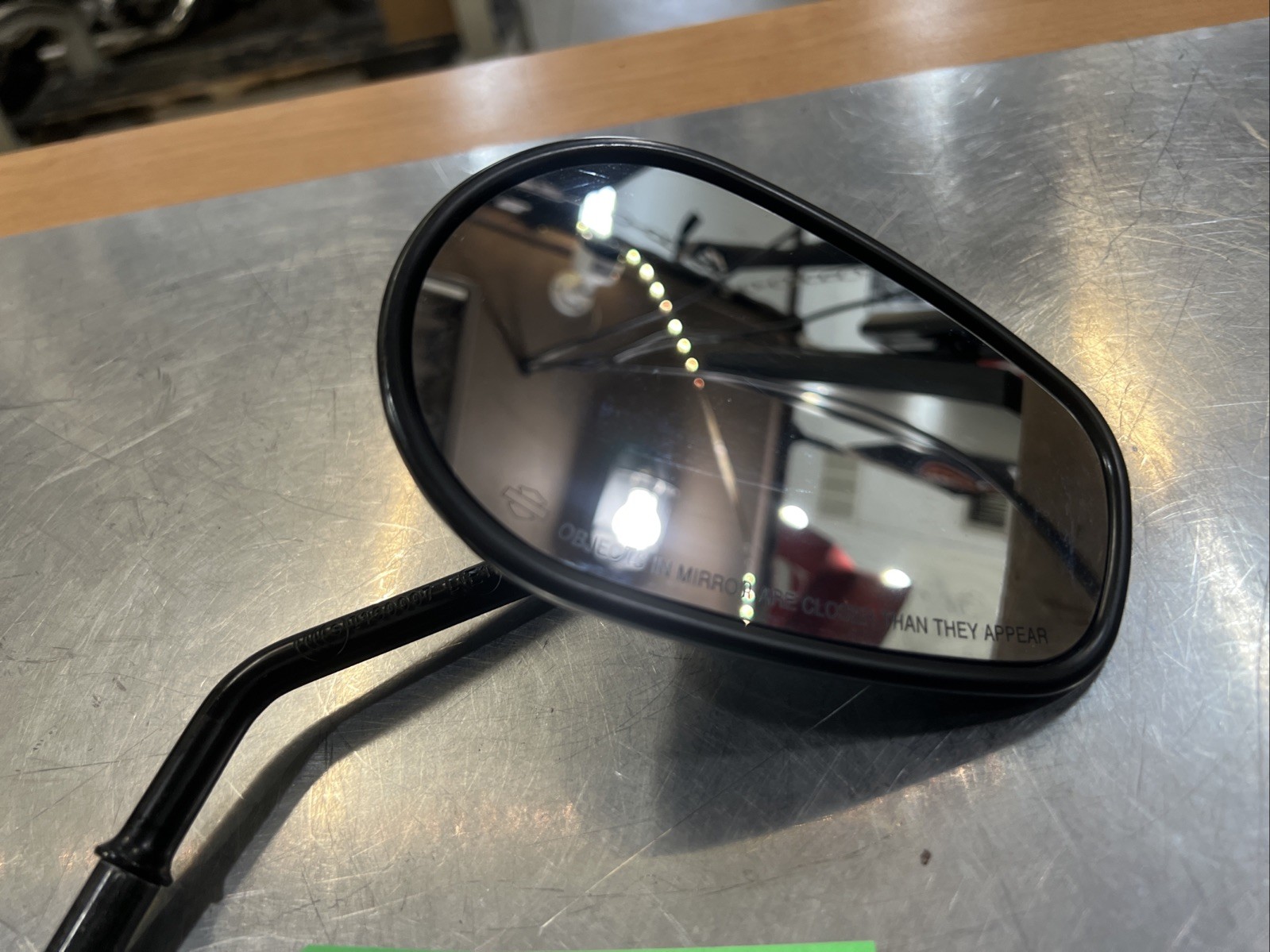 Harley Davidson oem RH Short Convex Mirror Black #91982-03A