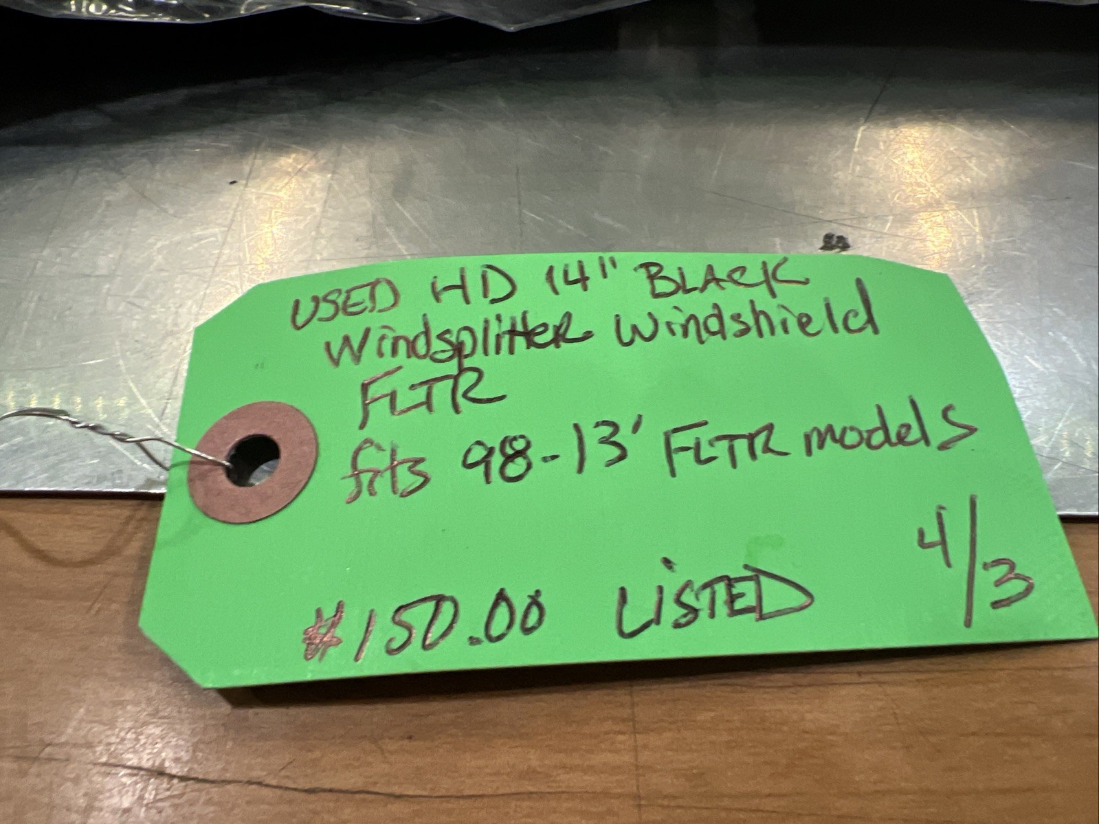 Harley Davidson 14” Black Windsplitter Windshield FLTR