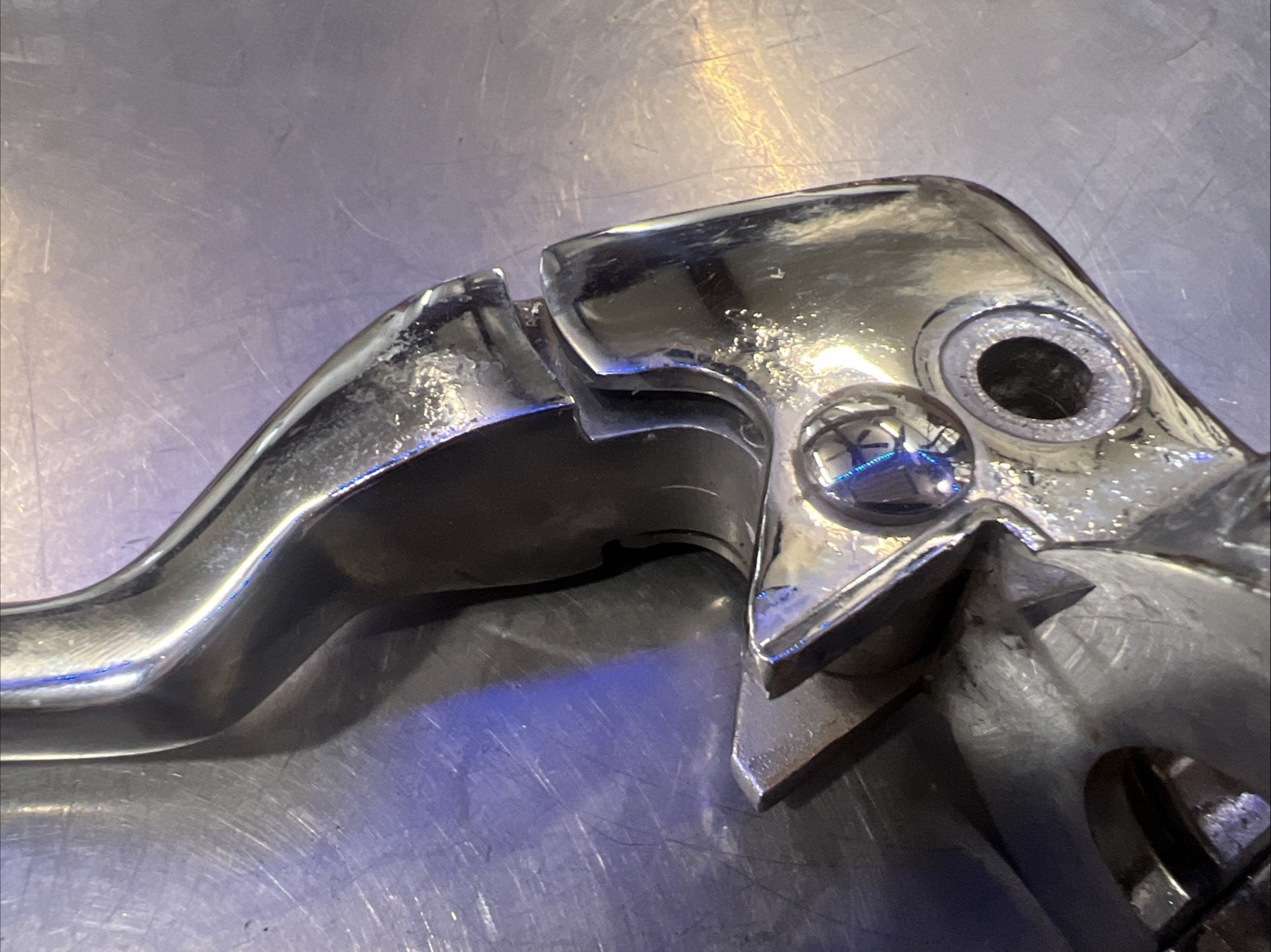 J&P Chrome Clutch Lever & Bracket Assembly #26-066