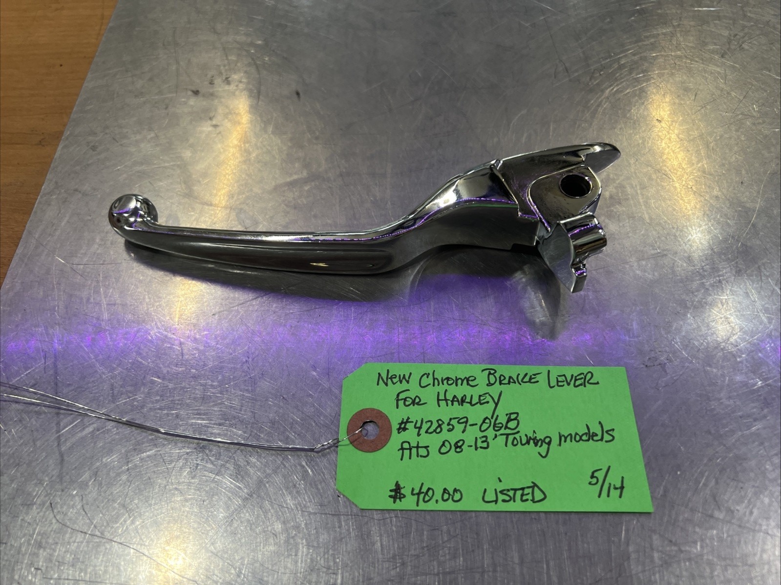 Chrome Brake Lever For Harley #42859-06B | Knobtown Cycle