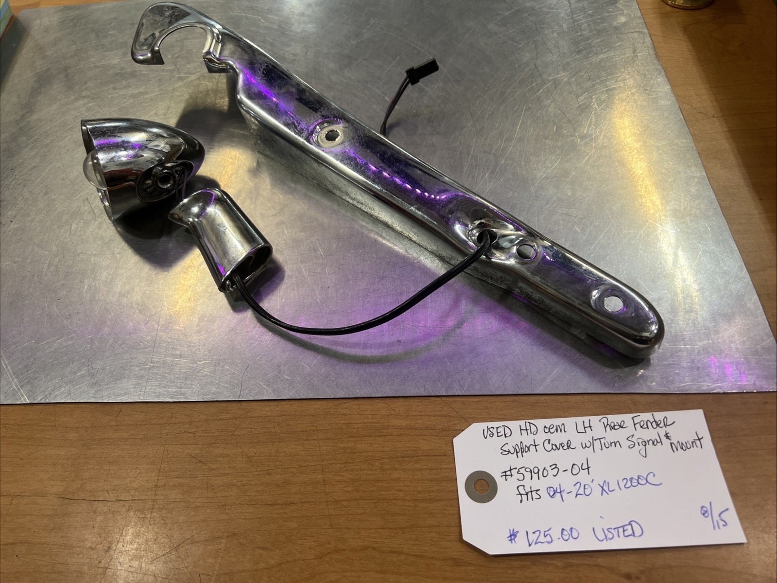 Harley Davidson oem LH Rear Fender Support Cover W/Turn