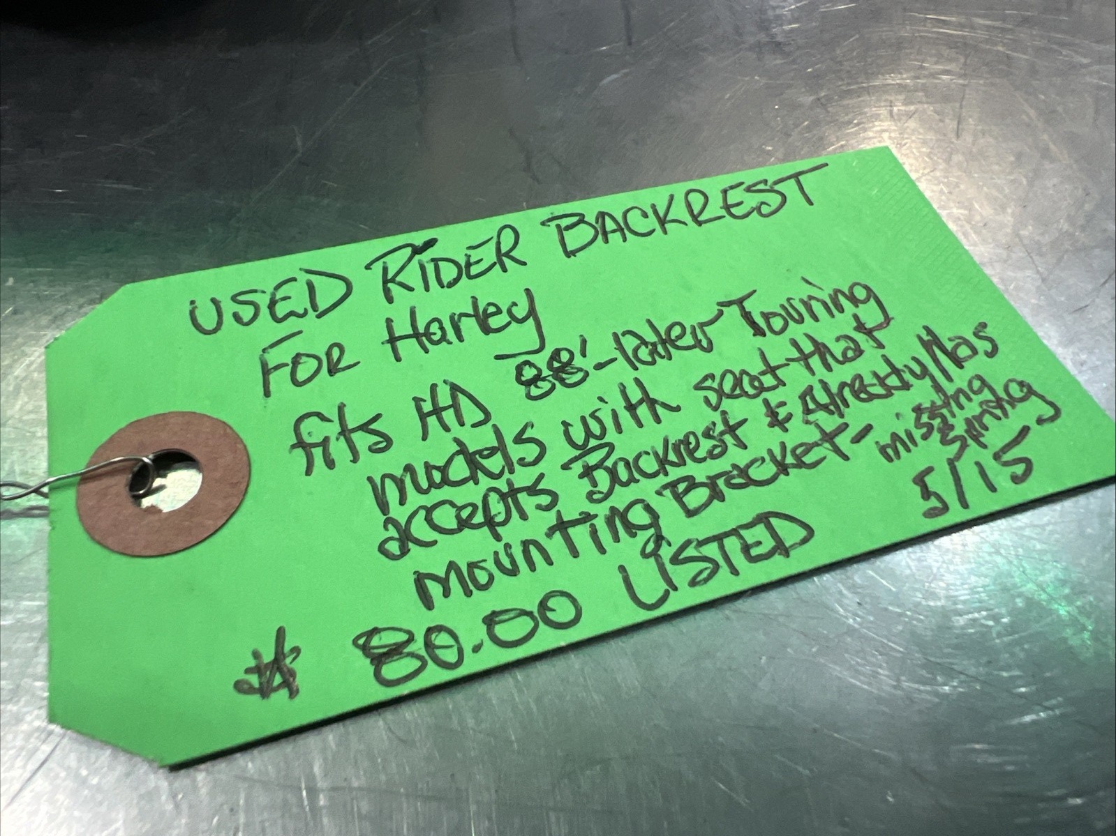 Rider Backrest For Harley  | Knobtown Cycle Kansas City