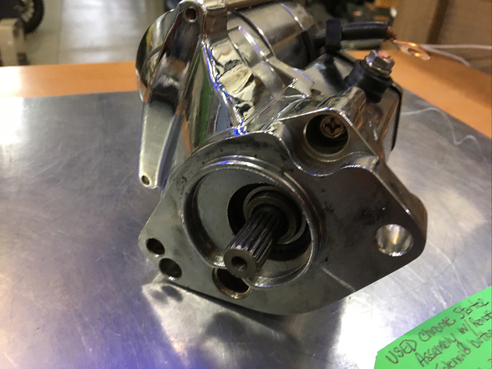 Chrome Starter Assembly W/Remote Starter Solenoid Button For