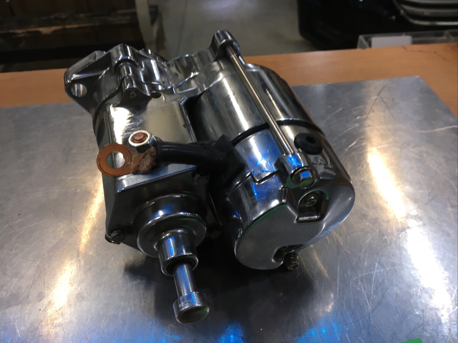 Chrome Starter Assembly W/Remote Starter Solenoid Button For