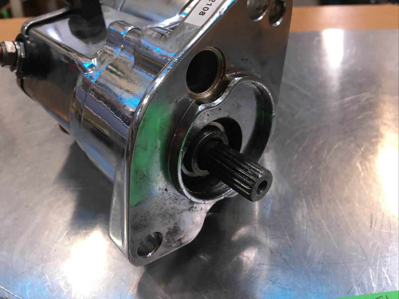 Chrome Starter Assembly W/Remote Starter Solenoid Button For