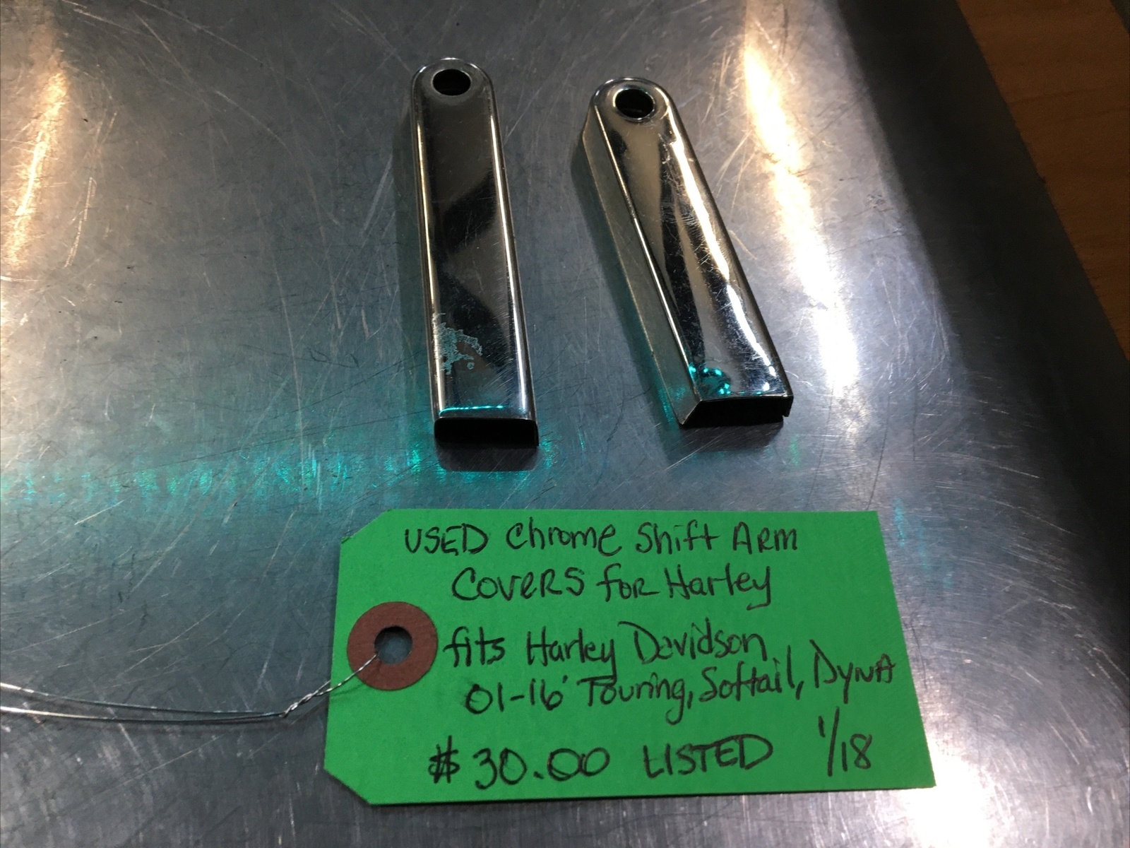 Chrome Shift Arm Covers For Harley  | Knobtown Cycle