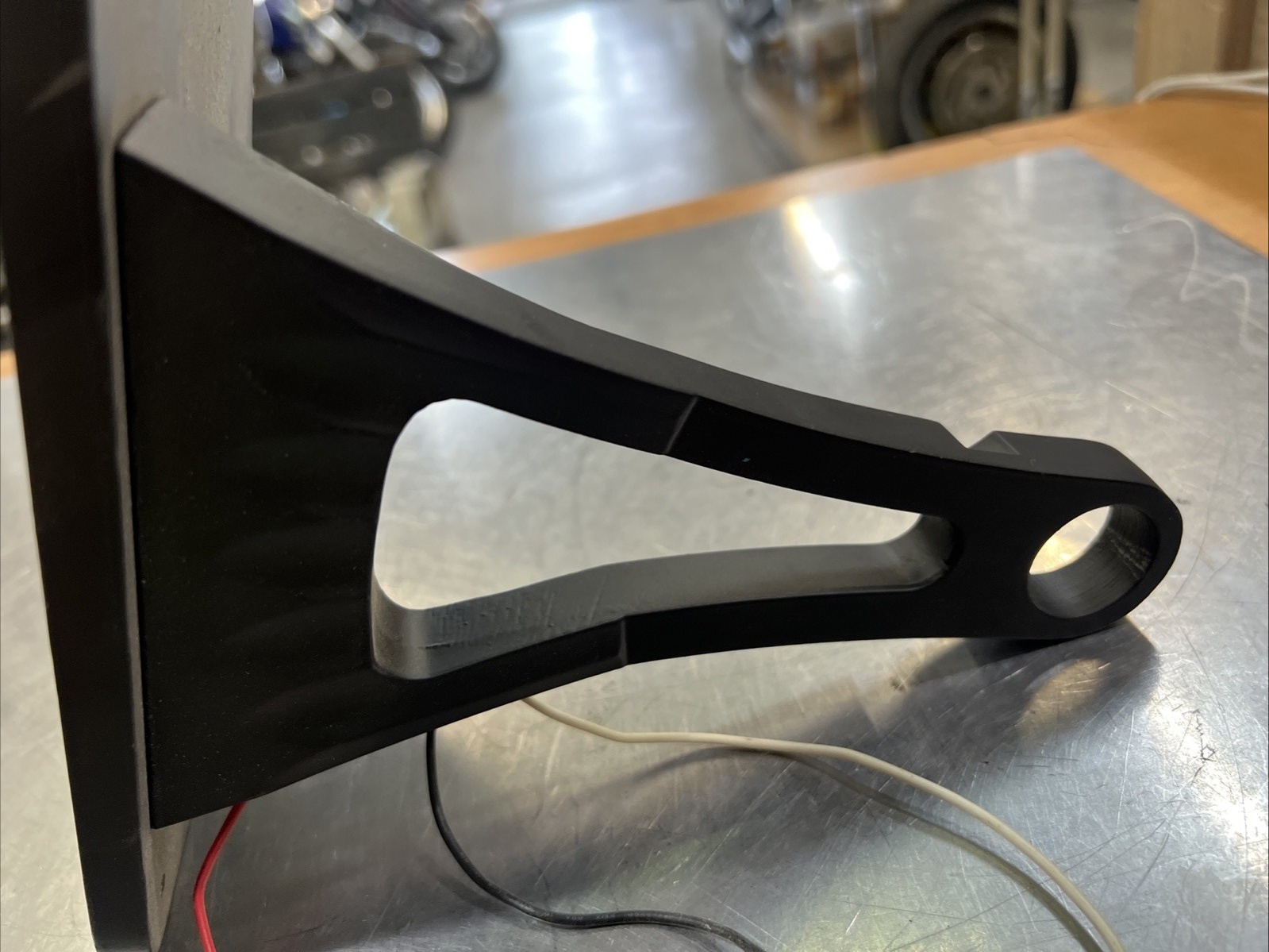 Black Vertical Side Mount License Plate Bracket Taillight