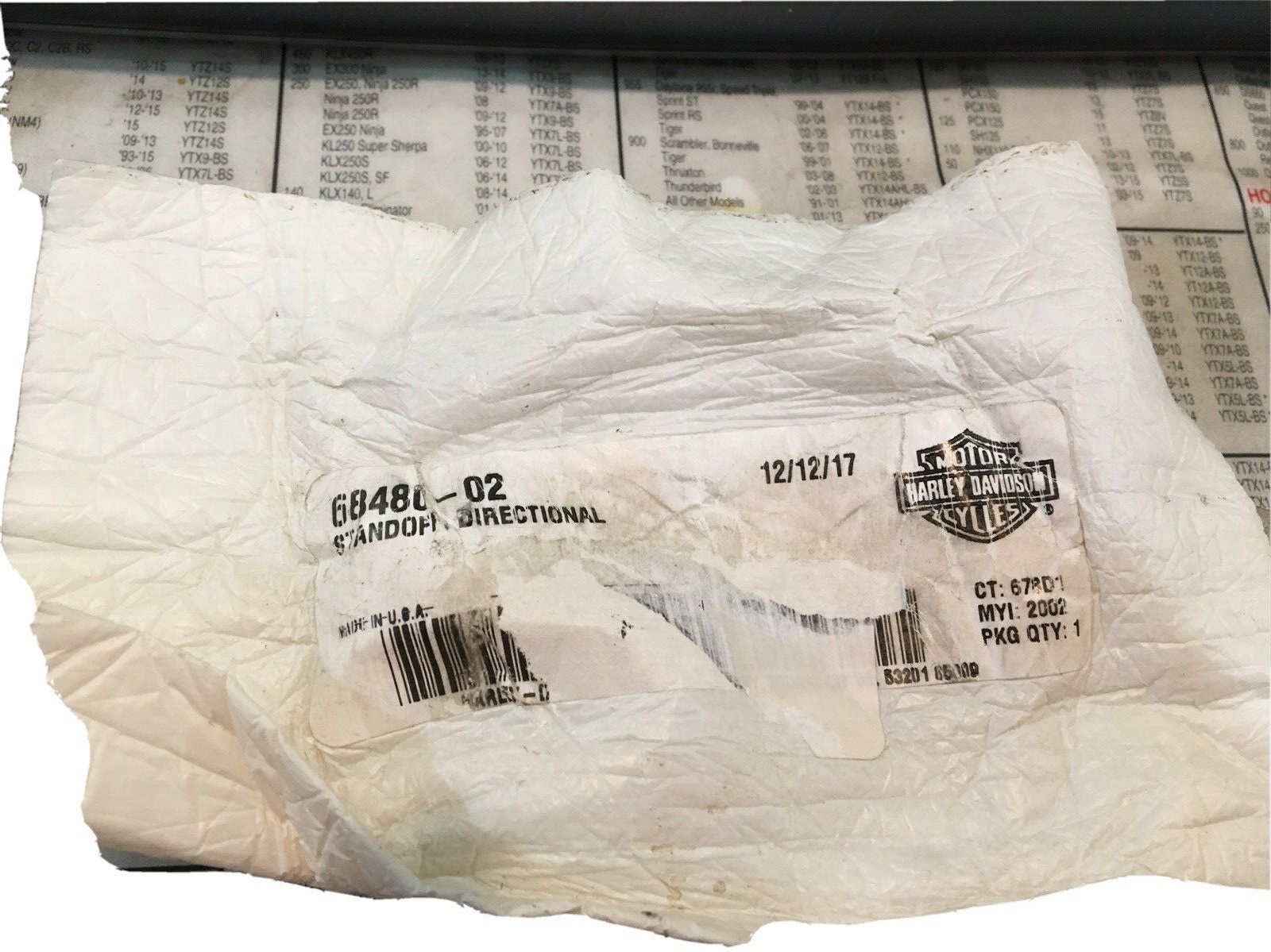 Harley Davidson OEM Rear Turn Signal Standoff #68480-02